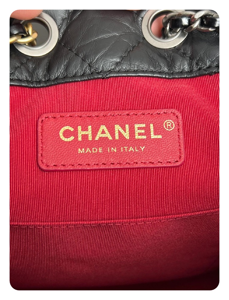 샤넬 가브리엘 카프스킨 블랙 빈티지 실버