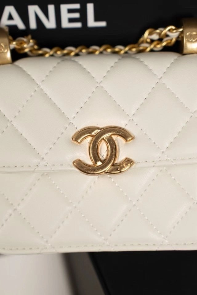 미니 플랩 코인 퍼스 위드 체인 화이트