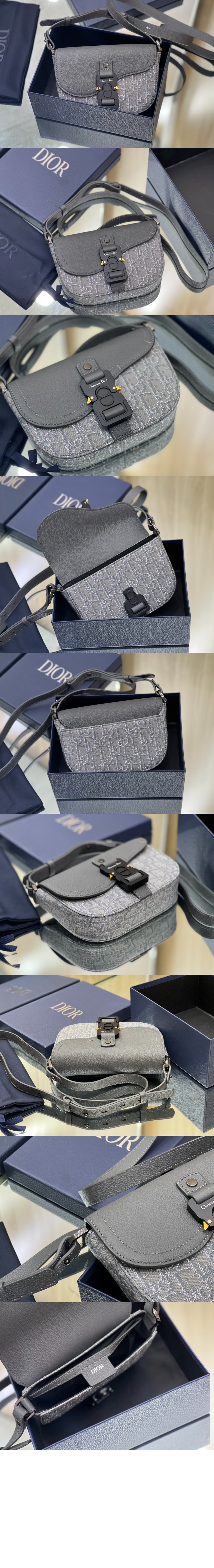디올 새들 미니 플랩 메신저백 2ADCA