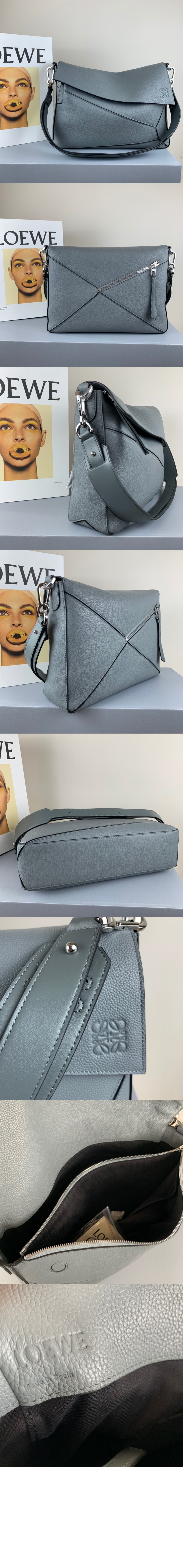 로에베 퍼즐 밀리터리 메신저 백 - 소프트 그레인 카프스킨