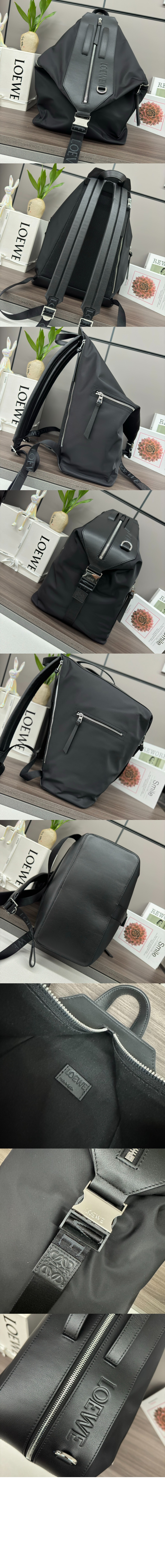 로에베 스몰 컨버터블 백팩 - 나일론 & 카프스킨