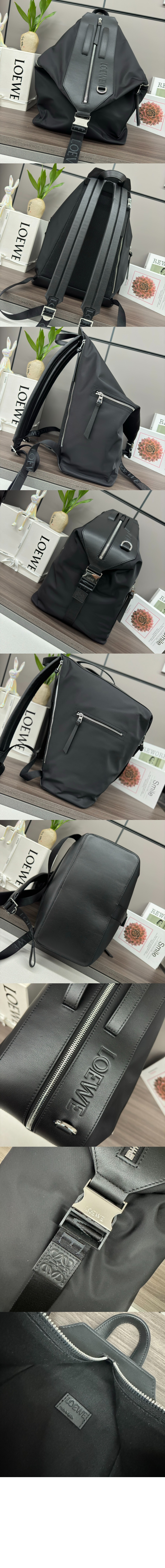 로에베 스몰 컨버터블 백팩 - 나일론 & 카프스킨