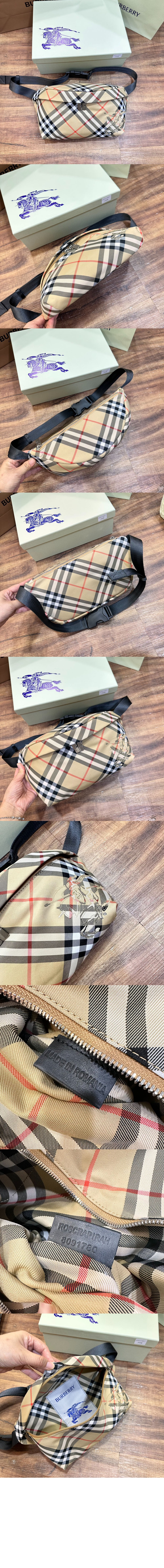 버버리 체크 벨트백 80917811