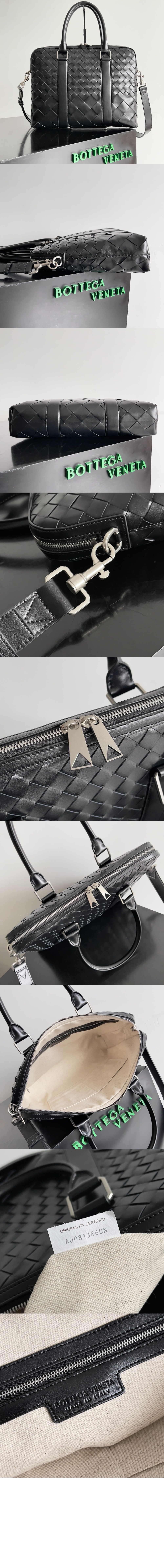 보테가베네타 슬림 인트레치아토 브리프케이스 778081