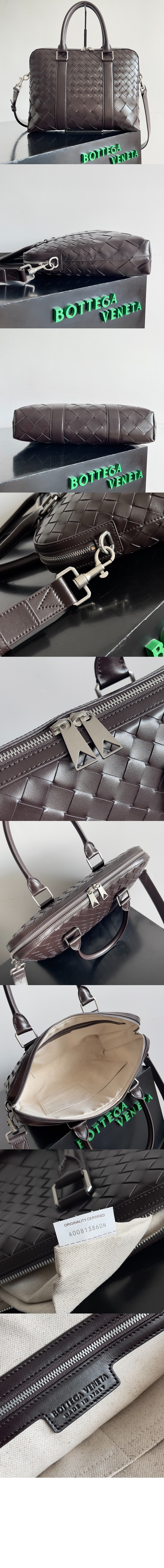 보테가베네타 슬림 인트레치아토 브리프케이스 778081