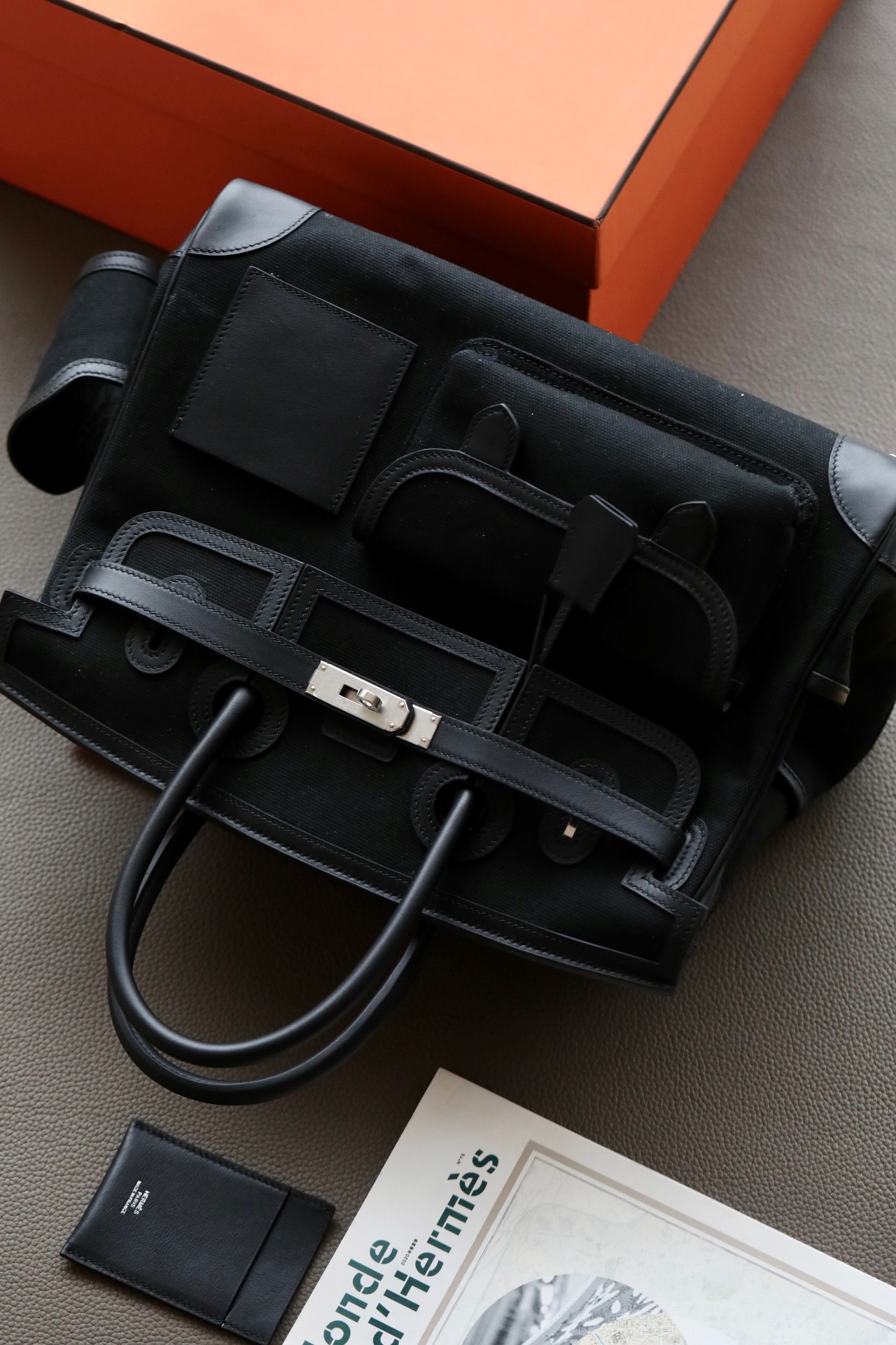 에르메스 버킨 카고35 백 올블랙 swift 올수공