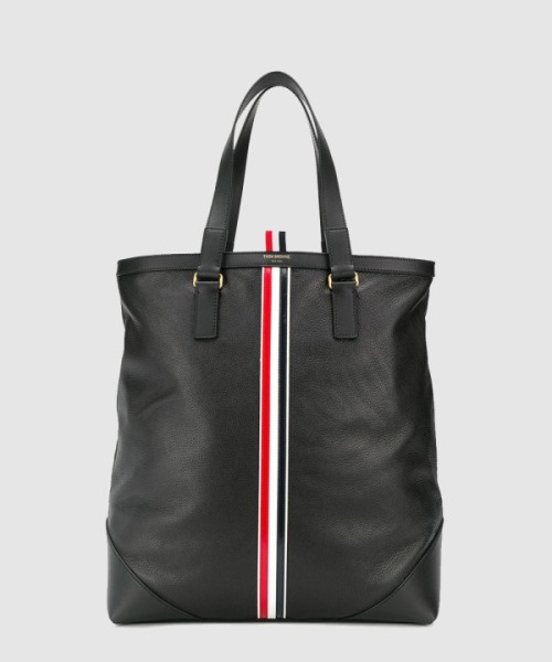 톰브라운 삼선 레더 토트백 MAG150
