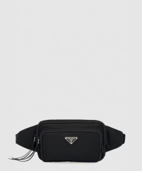 프라다 가죽 트리밍 벨트백 1BL010