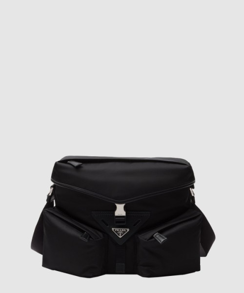 프라다 리나일론 및 가죽 숄더백 2VD062