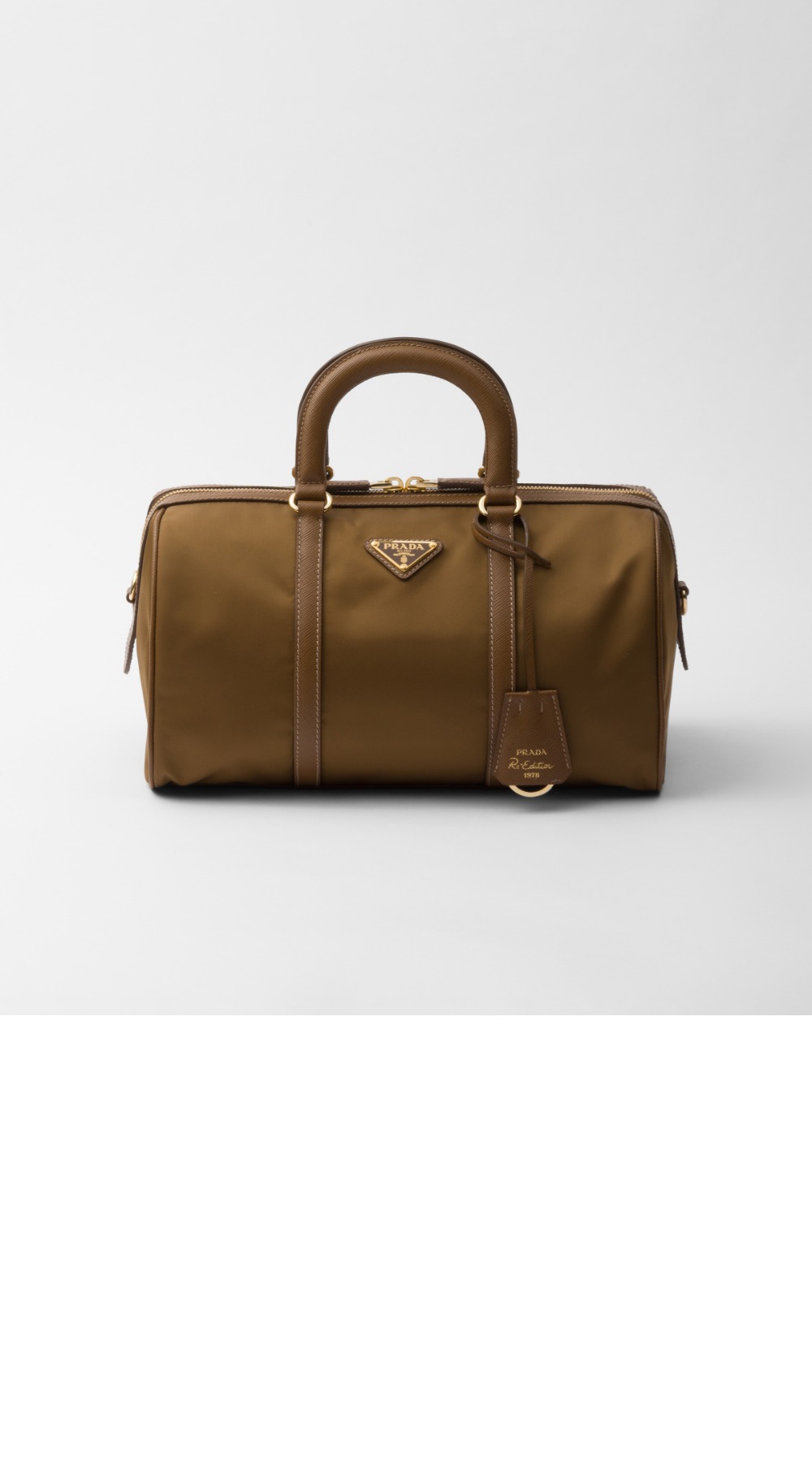 프라다 가죽 탑 핸들백 1BB233