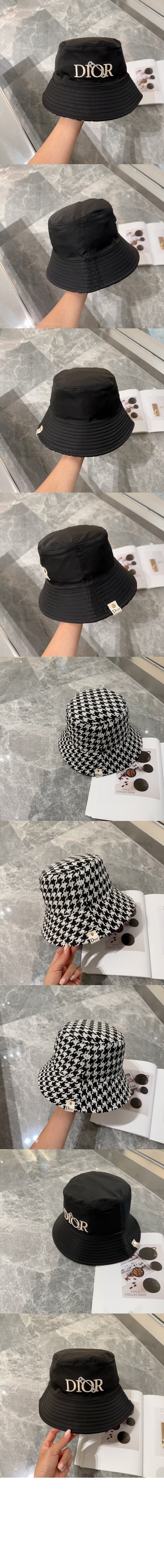 디올 양면 디올 로고 버킷햇 68UL1