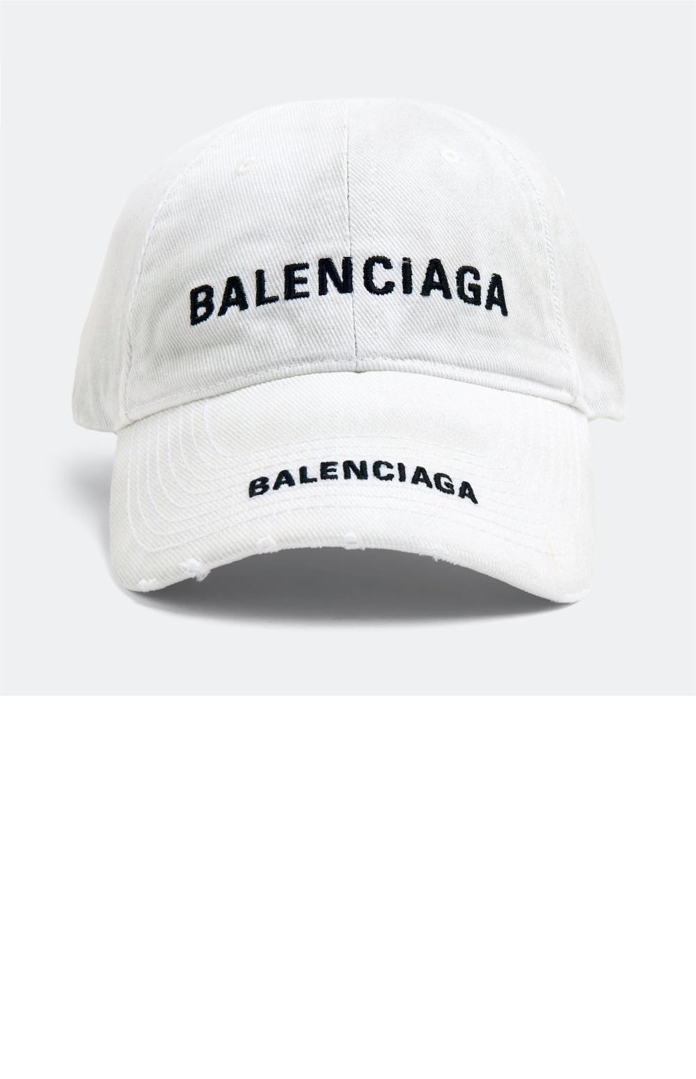 발렌시아가 더블 로고 베이스볼 캡 744273