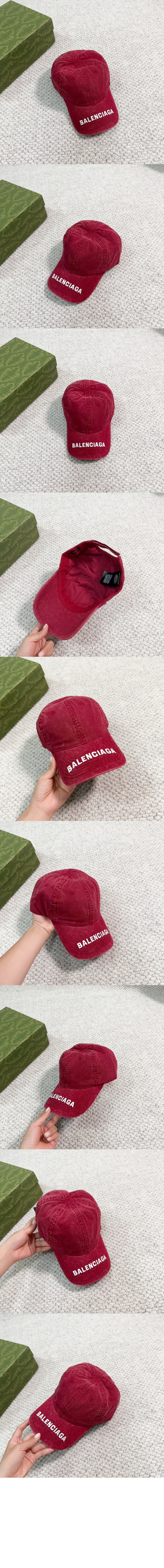 발렌시아가 로고 데님 베이스볼 캡 617160