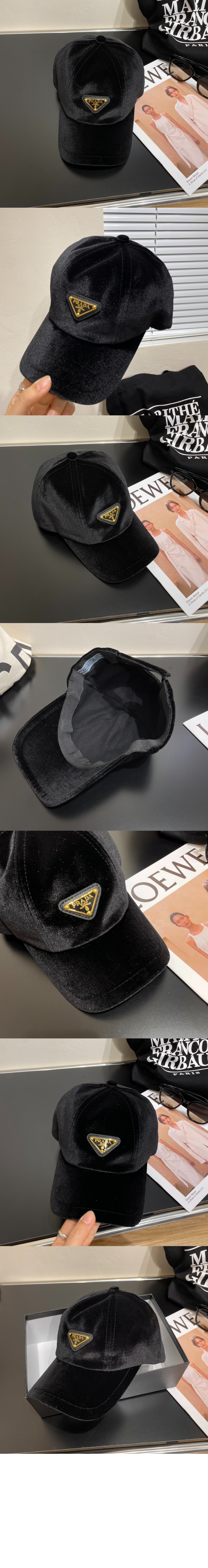 프라다 벨벳 베이스볼 캡 1HC934