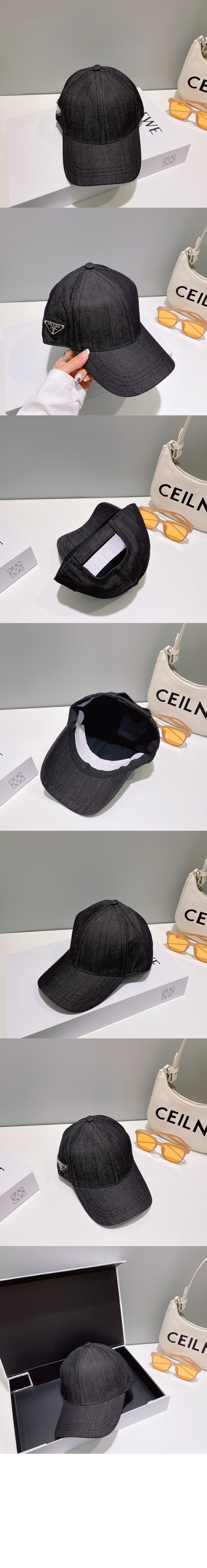 프라다 데님 베이스볼 캡 1HC274