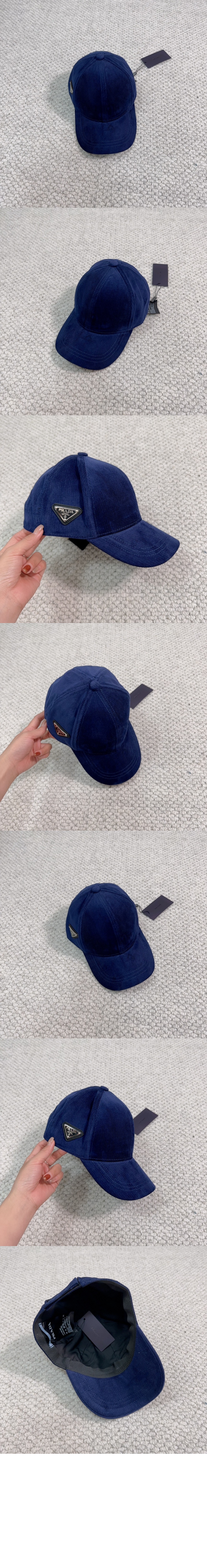 프라다 코듀로이 베이스볼 캡 2HC274