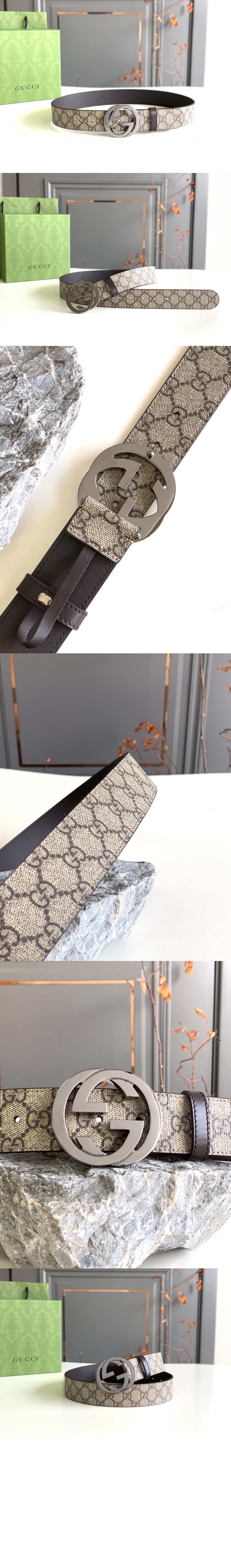 구찌 GG 슈프림 벨트 411924