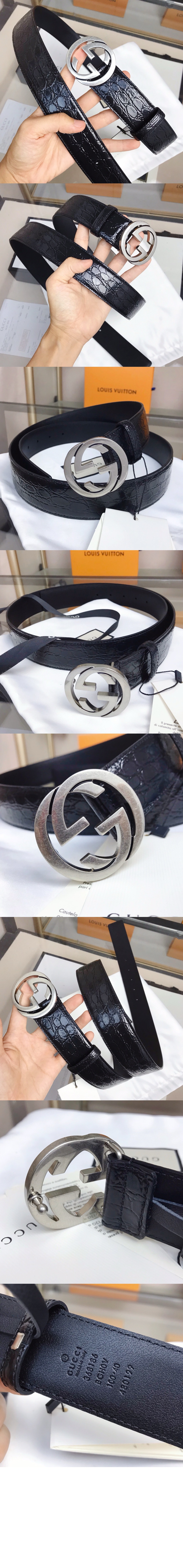 구찌 GG 스무스 버클 벨트 368186