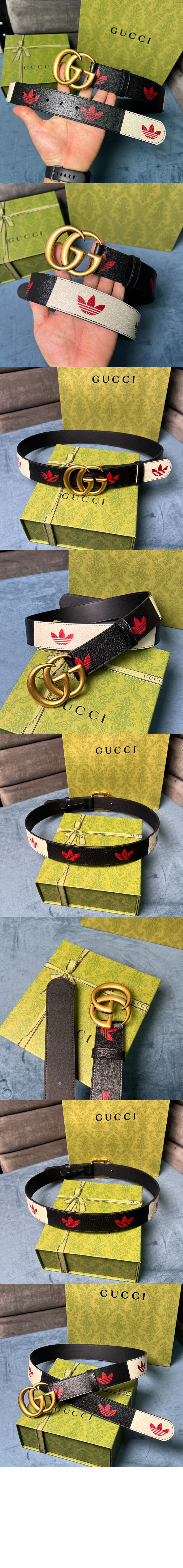 구찌 아디다스 x 구찌 트레포일 벨트 406831