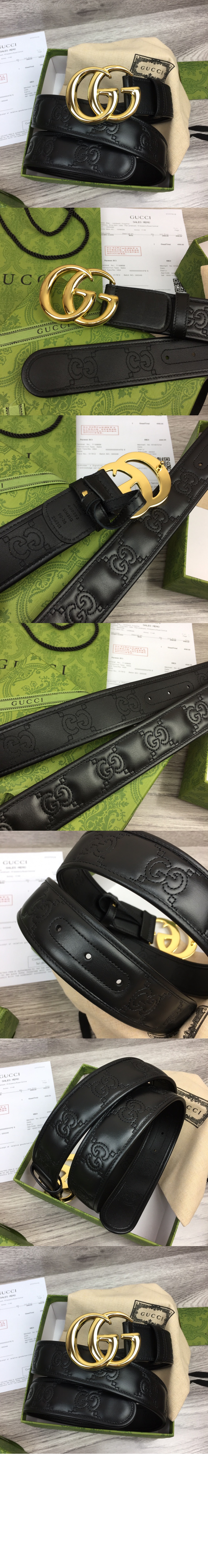 구찌 마틀라세 와이드 벨트 400593