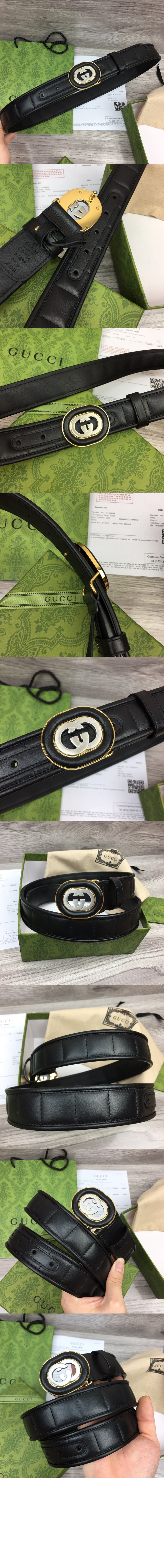 구찌 인터로킹 G 버클 벨트 748894