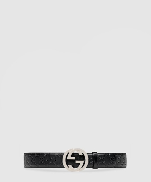 구찌 인터로킹 G 버클 구찌 시그니처 벨트 411924