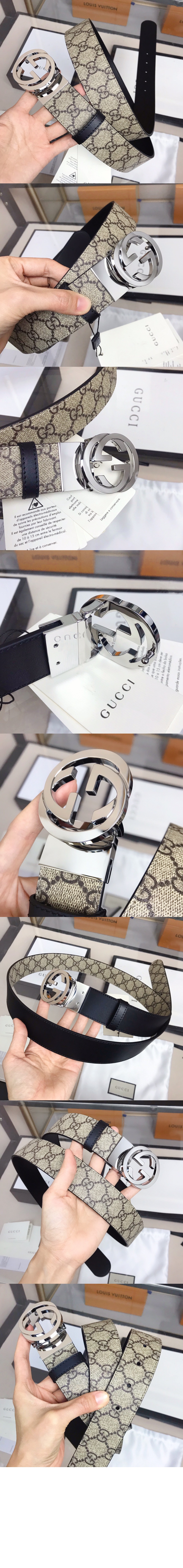 구찌 시그니처 레더 벨트 473030