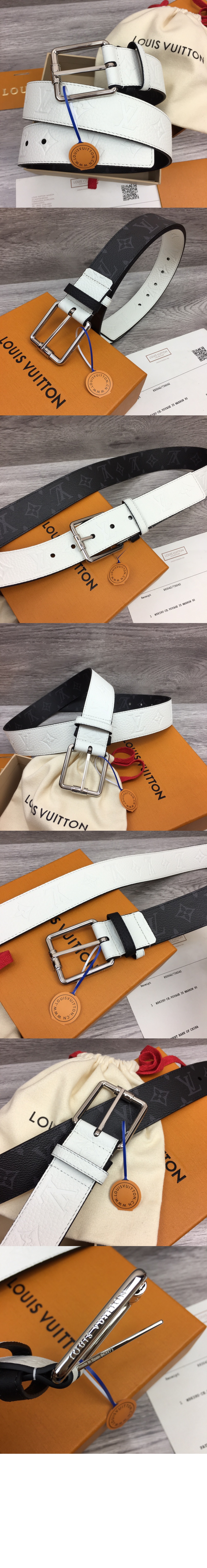 루이비통 발렌시아가 루이비통 플라워 로고 벨트 M8514U