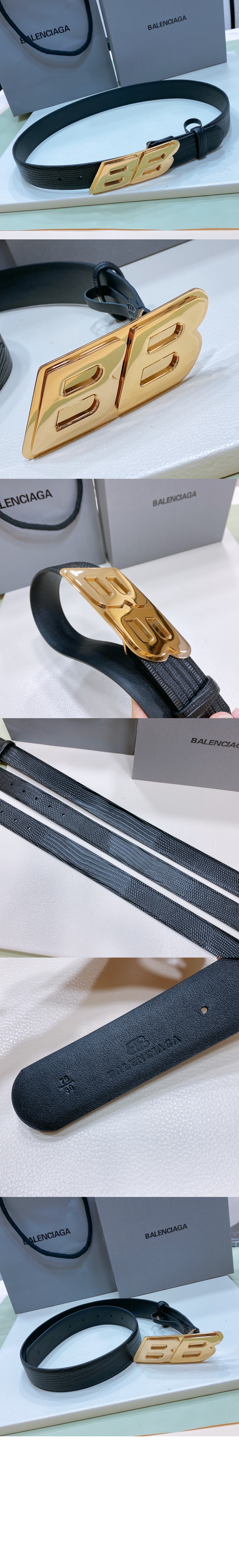 발렌시아가 로고 버클 벨트 718921