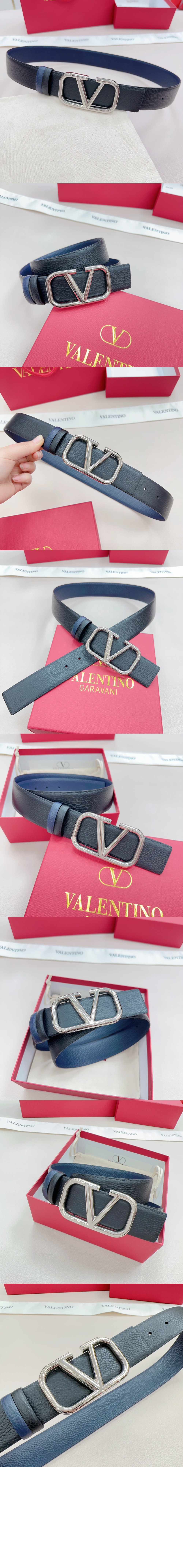 발렌티노 양면 송아지 가죽 벨트