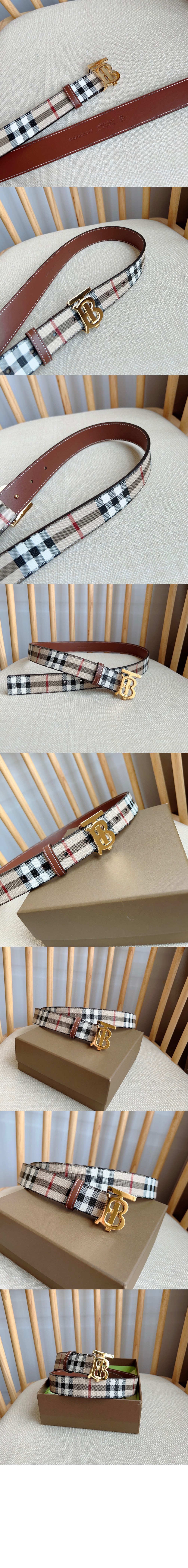 체크 레더 TB 벨트 80704101