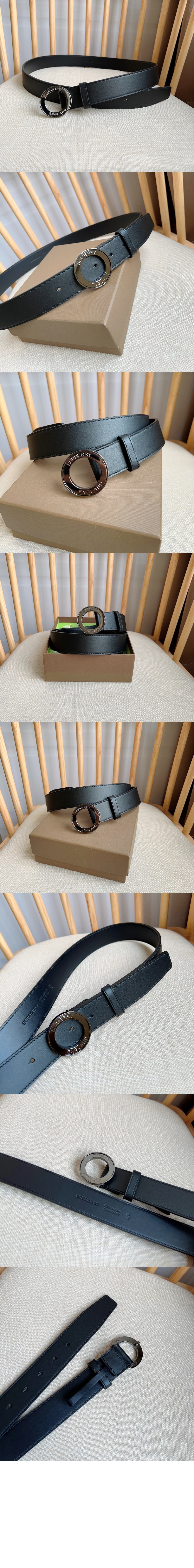 버버리 로고 스냅 가죽 벨트 80493801