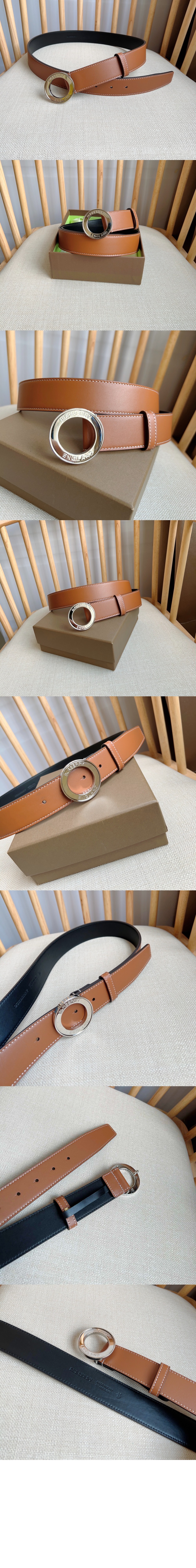 버버리 로고 스냅 가죽 벨트 80493801