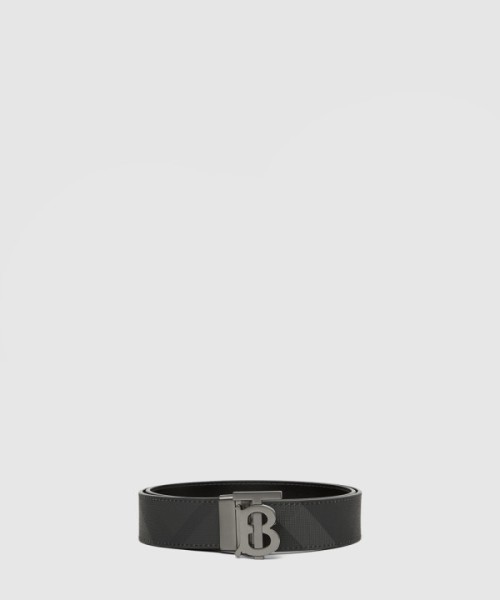 버버리 체크 레더 리버시블 TB 벨트 80653391