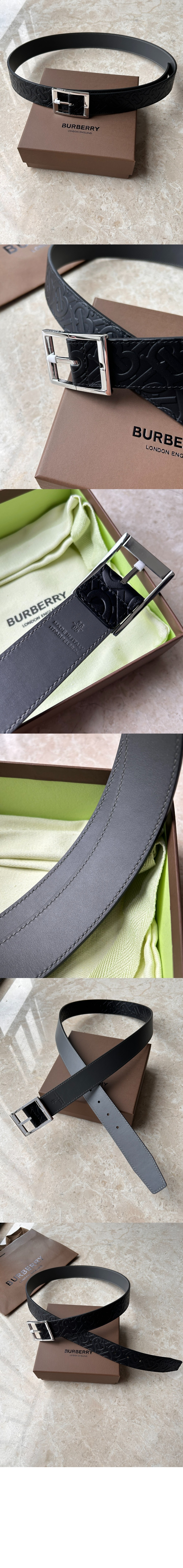 버버리 로고 엠보스드 벨트 80684151