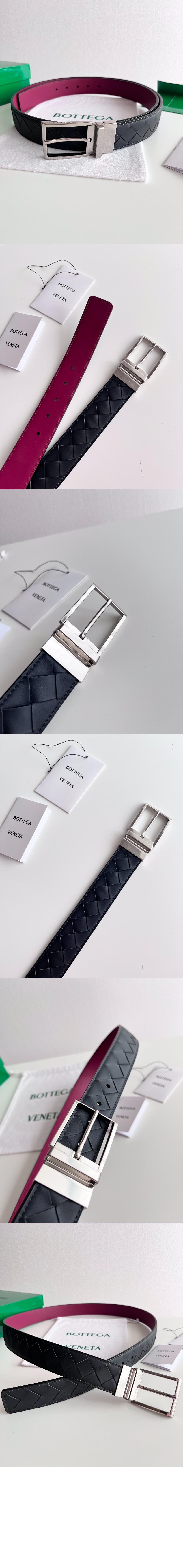 보테가베네타 인트레치아토 리버서블 벨트 652944