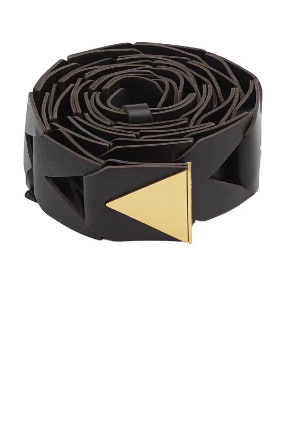 보테가베네타 매끄러운 버클 벨트 632576