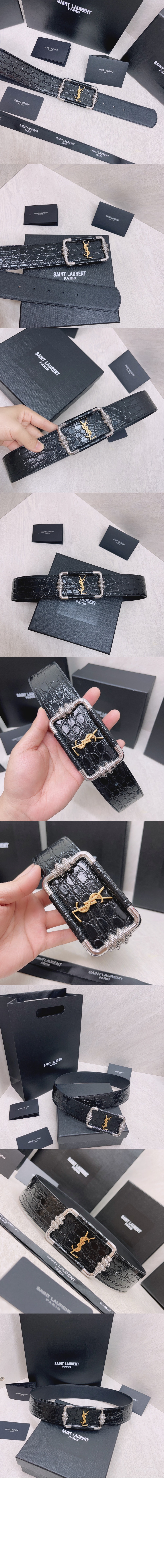 생로랑 모노그램 빈티지 벨트 640548