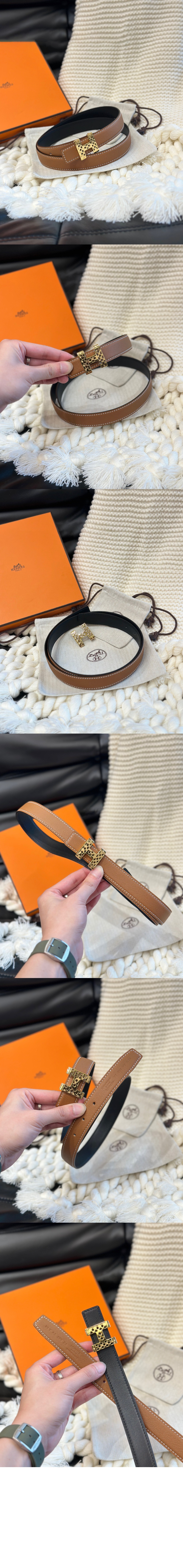 에르메스 양면 가죽 벨트