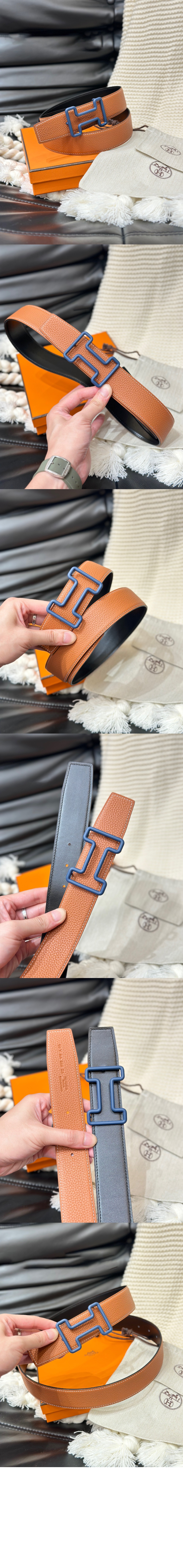 에르메스 양면 가죽 벨트