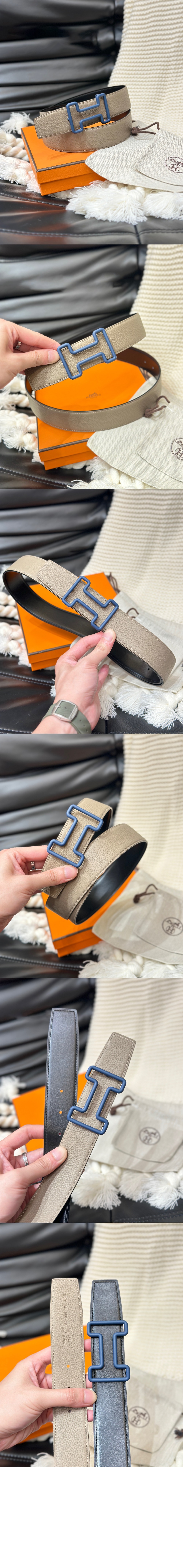 에르메스 양면 가죽 벨트