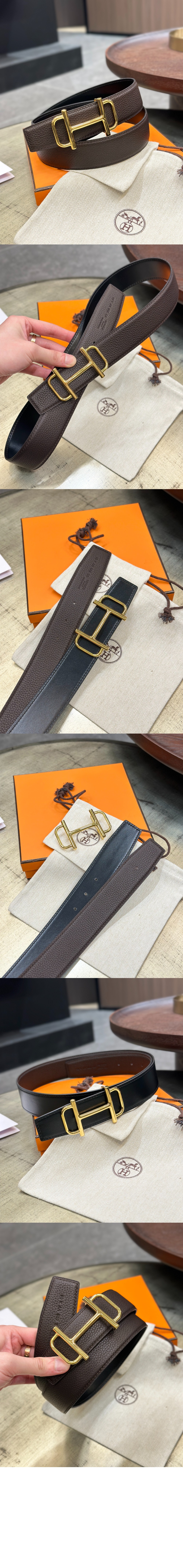 에르메스 리버서블 가죽 스트랩