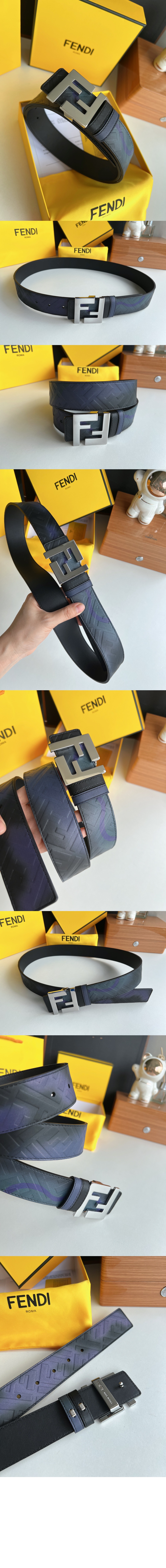 펜디 FF 펀칭 메탈 벨트 7C042