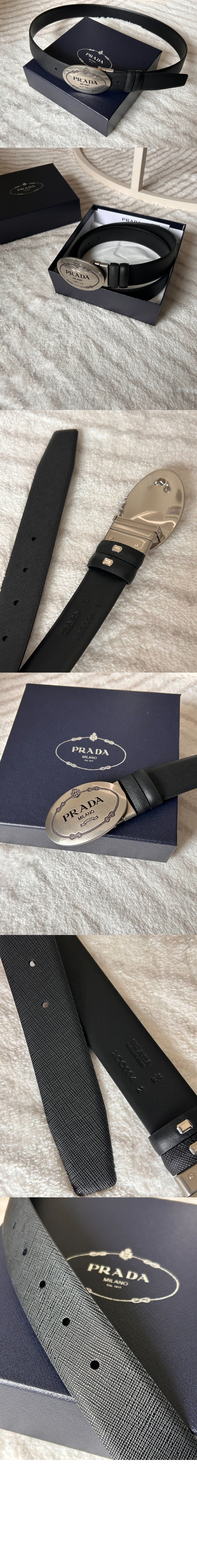 프라다 사피아노 가죽 벨트 2CM232