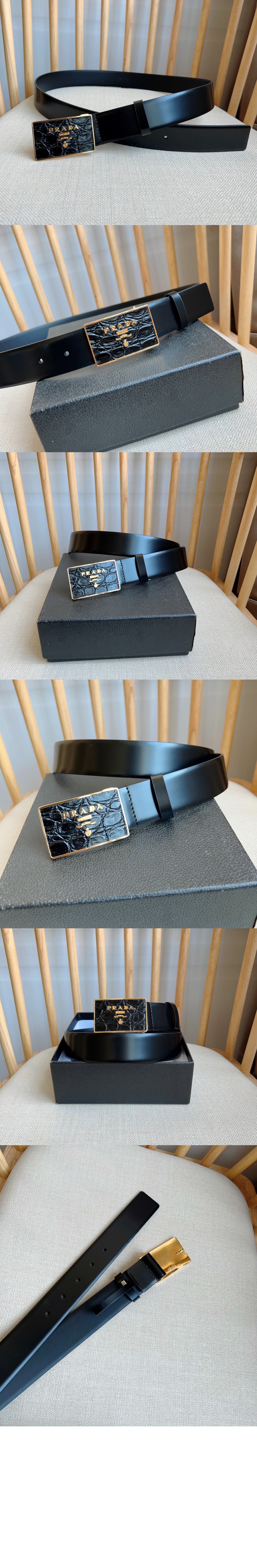 프라다 사피아노 가죽 벨트 2CC534