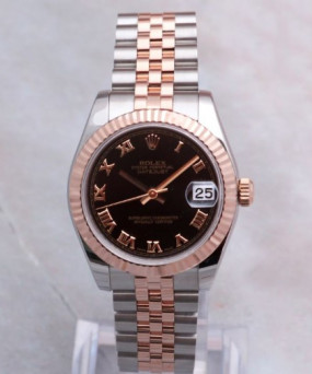 롤렉스 중형 데이저스트 콤비 검정판 로만 178271