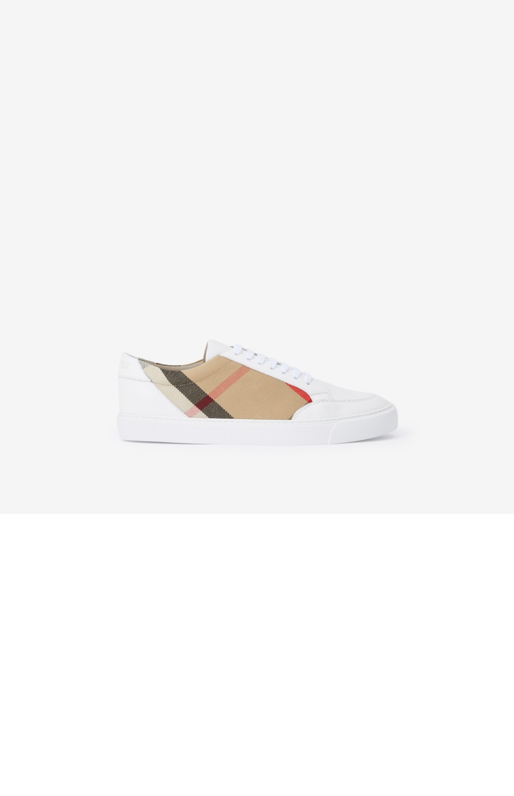 버버리 하우스 체크 레더 스니커즈 80567121