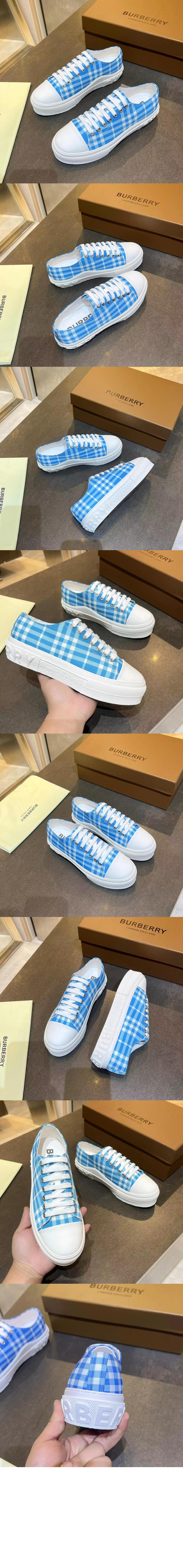 버버리 체크 코튼 스니커즈 80669671