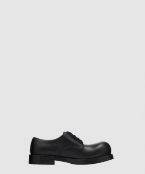 보테가베네타 브러시드 레더 레이스업 슈즈 741324