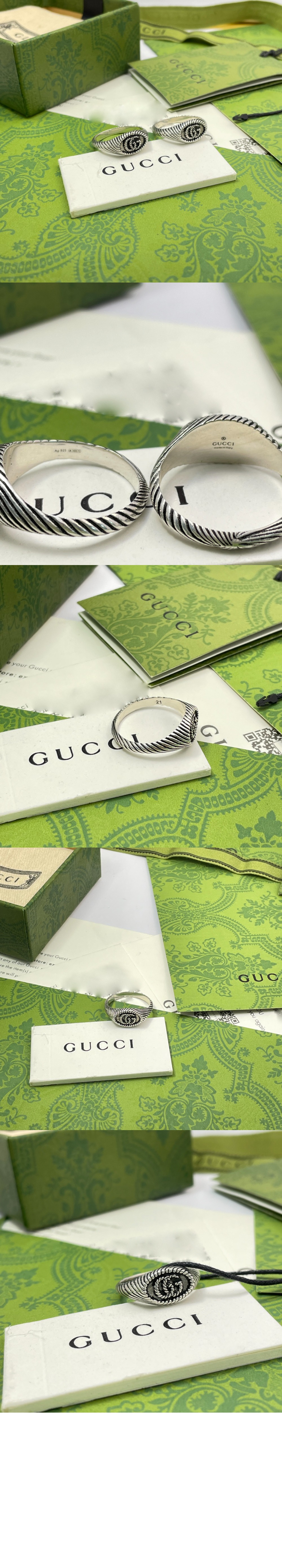 구찌 GG 마몽 체인 반지 631746